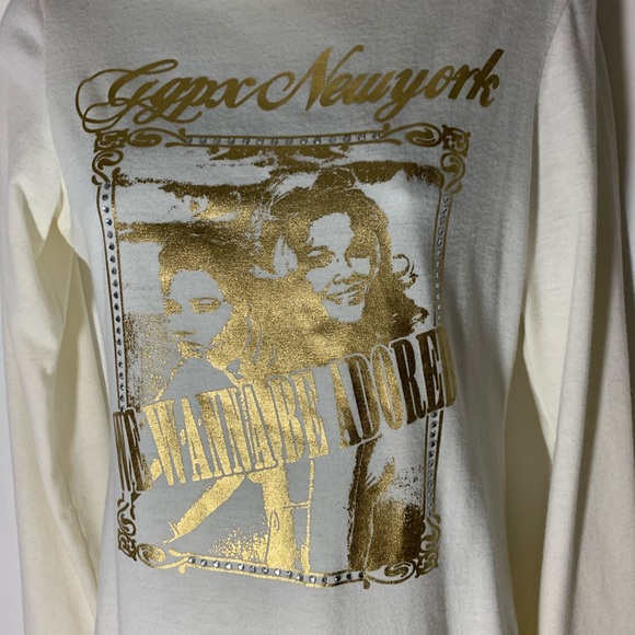 GGPX New York “WE WANNA BE ADORED mock neck top M - Picture 1 of 5